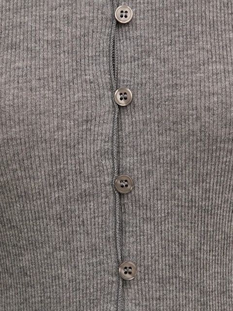 Samsoe Samsoe kardigan z domieszką wełny SASONNET kolor szary lekki F24300033