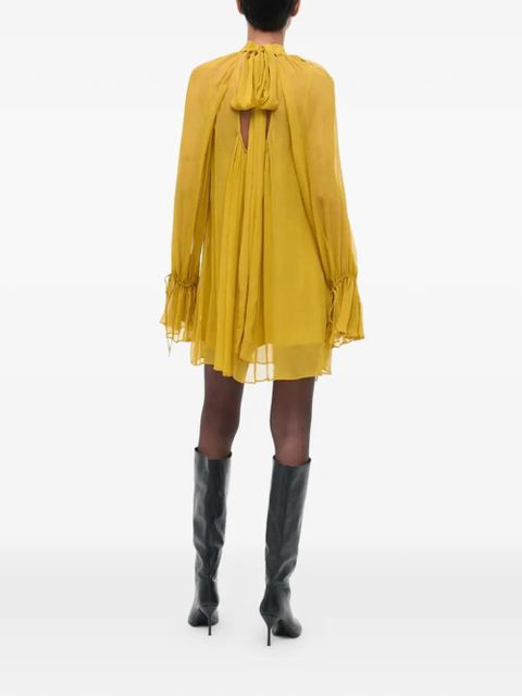 STAUD Roux rear tie fastening dress - Yellow