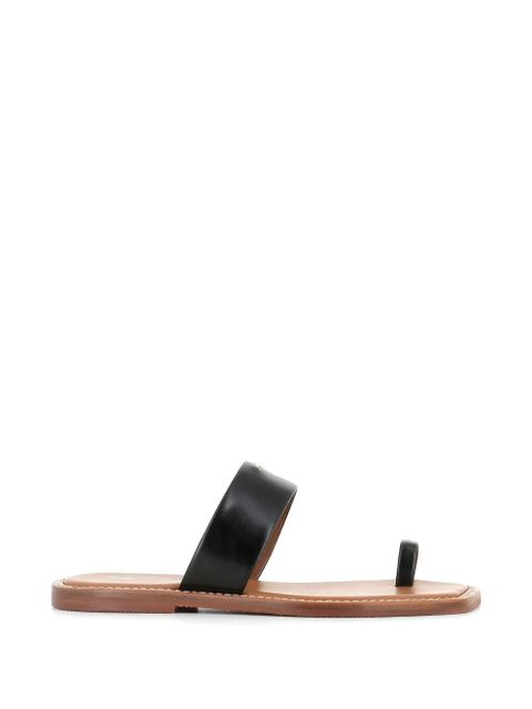 Giuseppe Zanotti toe-strap flat sandals - Black - zdjęcie produktu nr 1