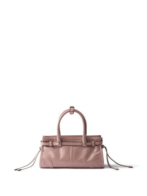 Prada mini Bonnie leather tote bag - Pink