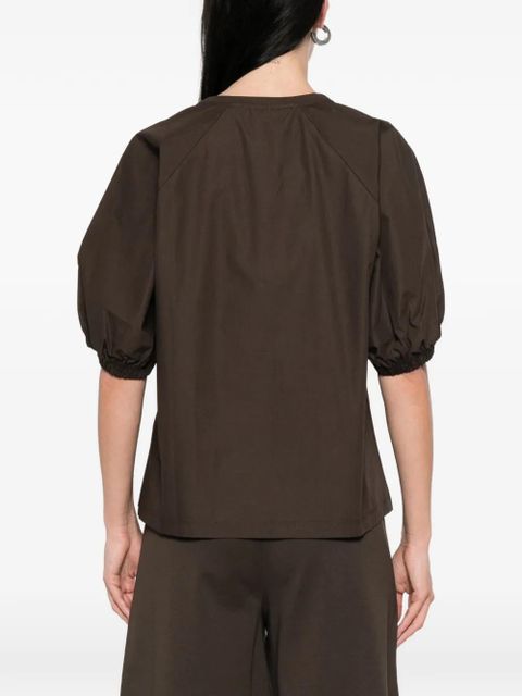 Max Mara ruffled T-shirt - Brown