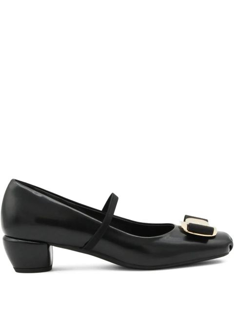 Ferragamo 40mm New Vara buckle strap pumps - Black - zdjęcie produktu nr 1