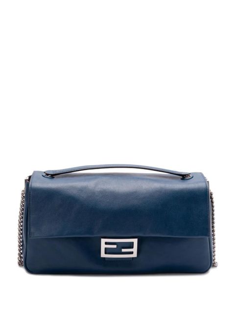 FENDI leather baguette shoulder bag - Blue - zdjęcie produktu nr 1