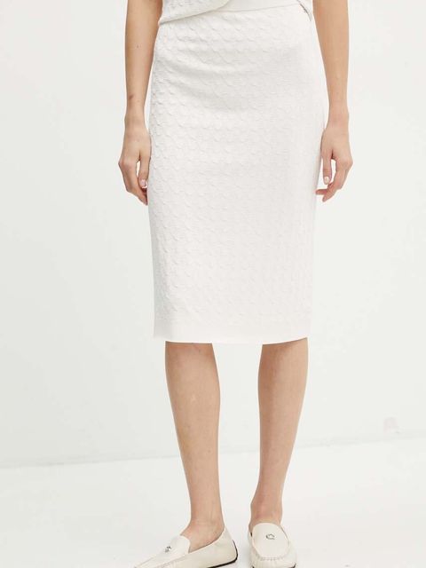 Armani Exchange spódnica kolor biały midi ołówkowa 8NYN9A YMH6Z - zdjęcie produktu nr 1