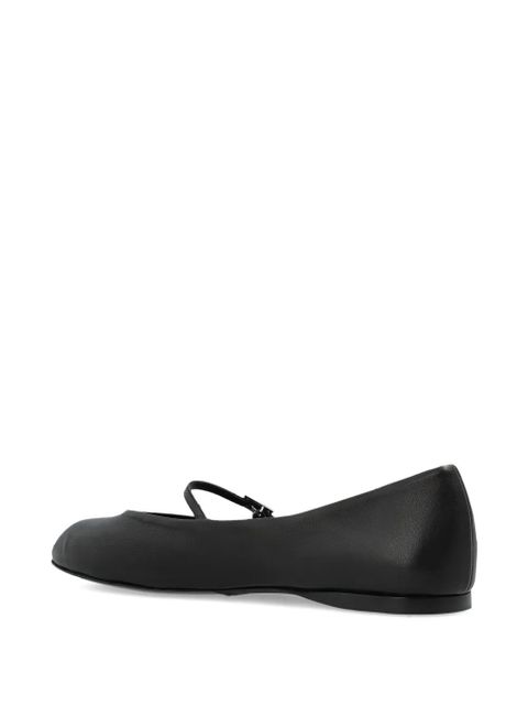 Max Mara leather ballet flats - 005 BLACK