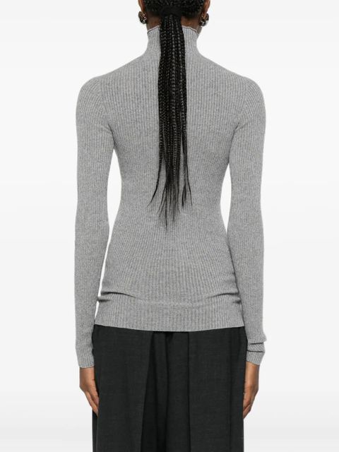 SOLOTRE ribbed sweater - Grey
