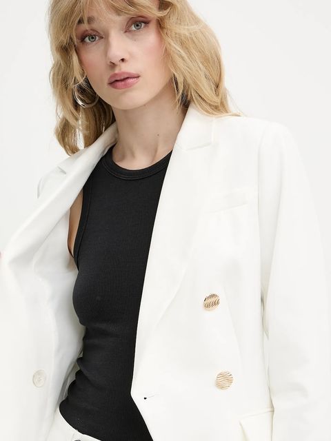 Morgan marynarka kolor biały dwurzędowa gładka VPKY.F