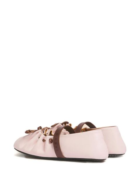Marni strap leather ballet flats - Pink - zdjęcie produktu nr 2