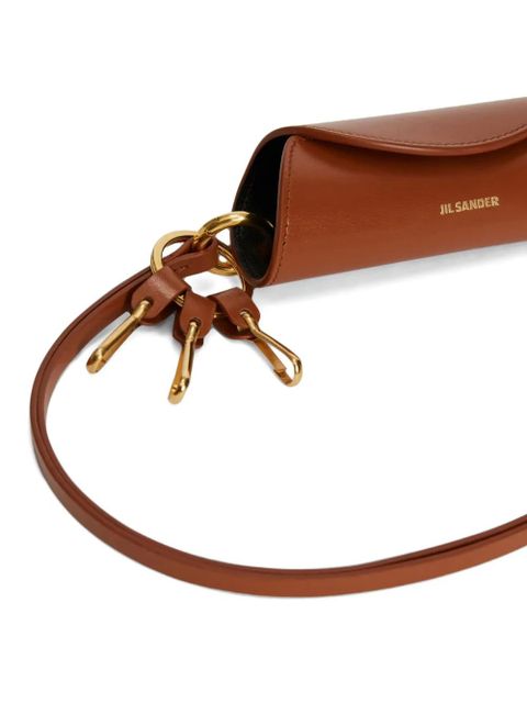 Jil Sander Cannolo logo-stamp leather keyring - Brown - zdjęcie produktu nr 2