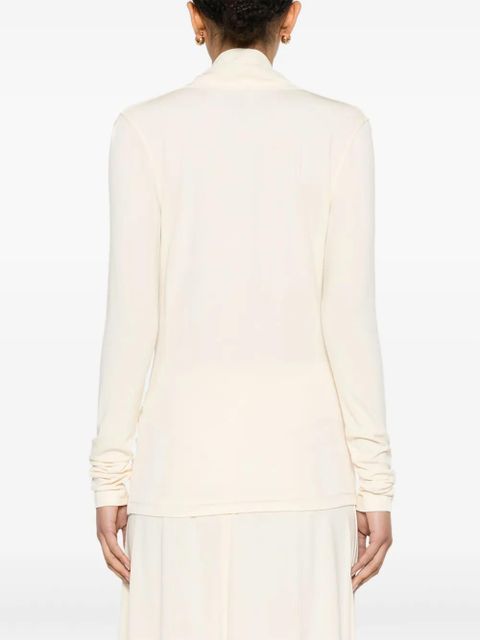 TOTEME overlapped jersey top - Neutrals