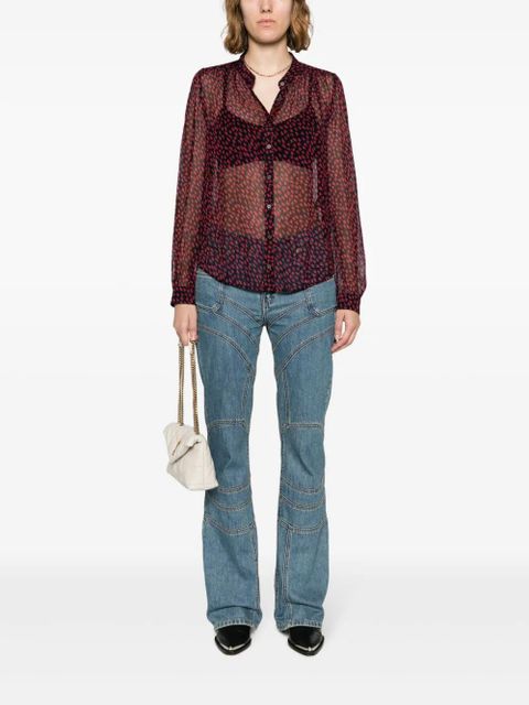 Zadig&Voltaire Tino Crush semi-sheer shirt - Black - zdjęcie produktu nr 2