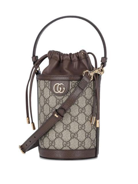 Gucci mini Ophidia bucket bag - Brown