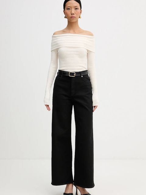 Marella longsleeve AQUILA damskie kolor beżowy dekolt hiszpański 2613361091200 - zdjęcie produktu nr 2