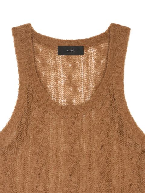 Alanui Desert Drift cable-knit tank top - Brown