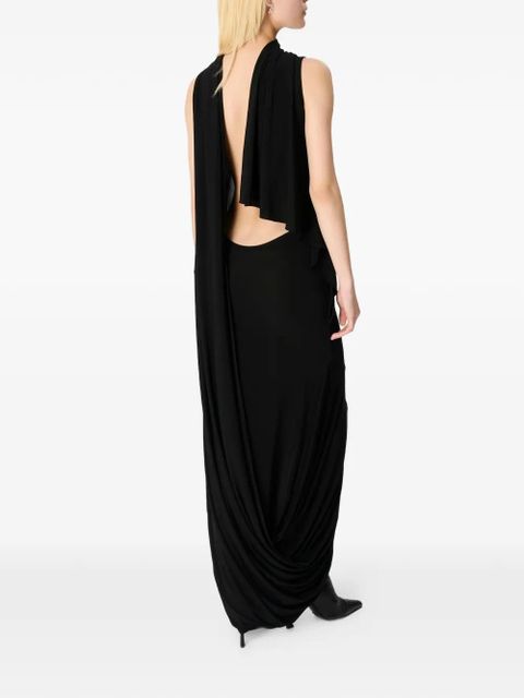 Marine Serre draped open-back dress - Black - zdjęcie produktu nr 2