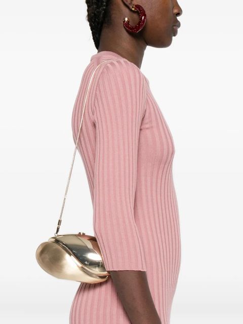 Simkhai Ameera metallic-effect oval clutch - Gold