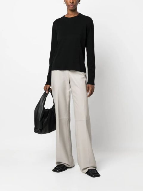 The Row round-neck long-sleeved T-shirt - Black