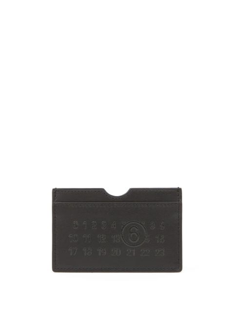 MM6 Maison Margiela Numeric logo-embossed card holder - Black - zdjęcie produktu nr 1