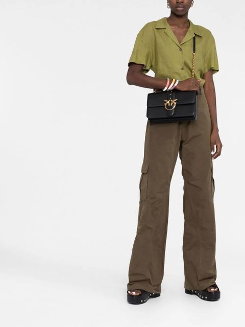 PINKO Love One leather crossbody bag - Black