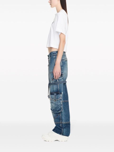 Off-White harness-detail cargo jeans - Blue