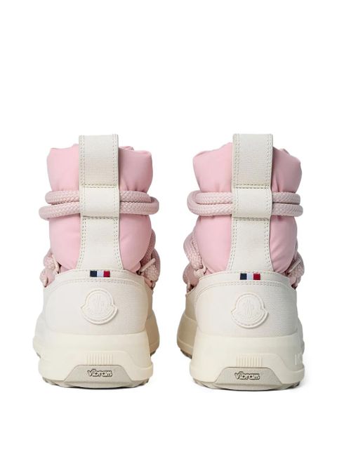 Moncler padded lace-up boots - Pink