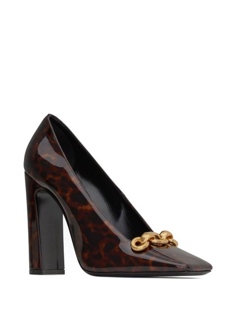 Saint Laurent Swing 110mm tortoiseshell pumps - Red - zdjęcie produktu nr 2