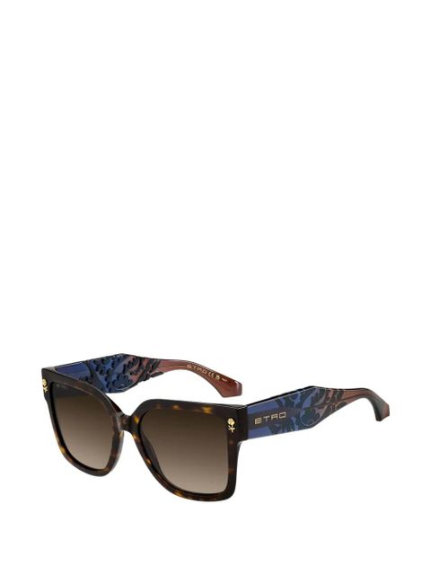 ETRO floral-detail sunglasses - Brown