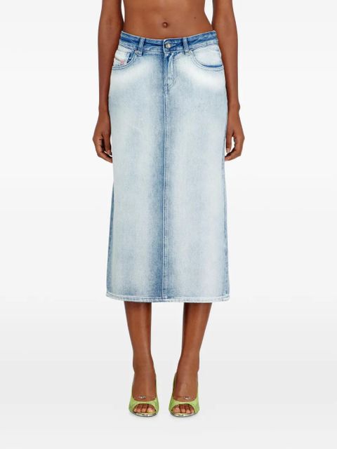 Diesel De-Skye-Fsi five-pocket midi denim skirt - Blue