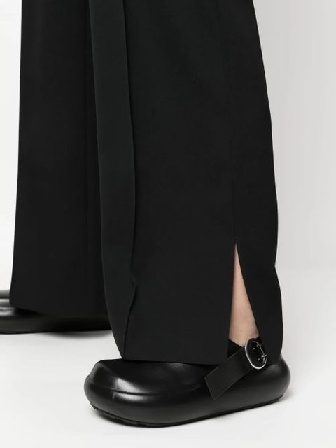 Jil Sander pressed-crease wool straight trousers - Black