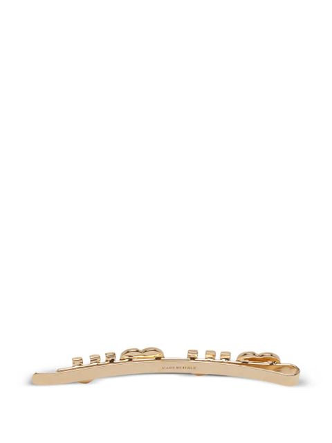 Miu Miu logo-plaque hair clip - Gold - zdjęcie produktu nr 2