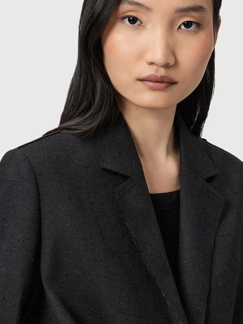 AllSaints marynarka ESSIE kolor szary jednorzędowa W008QD