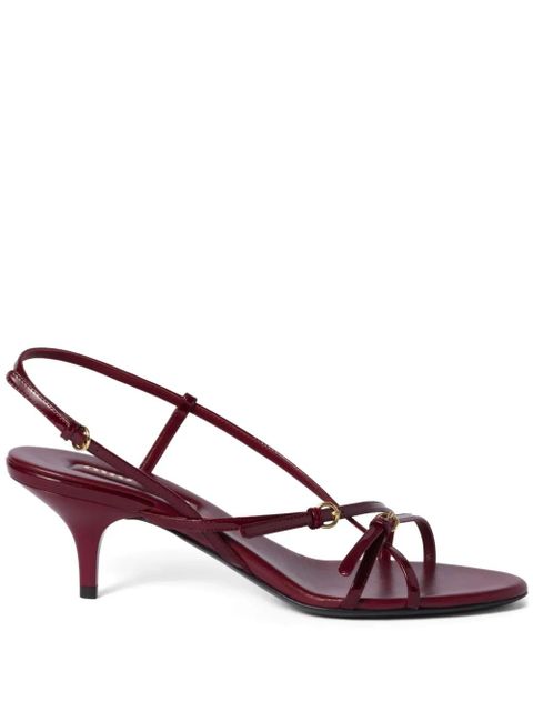 Miu Miu 55mm patent leather sandals - Red - zdjęcie produktu nr 1