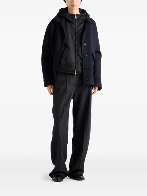 Prada hooded button-cuff jacket - Black