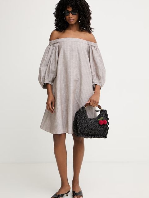 MM by Max Mara sukienka z lnem FUGGITO - zdjęcie produktu nr 1