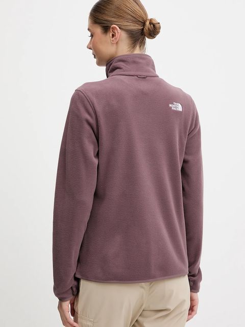 The North Face bluza polarowa damska kolor brązowy gładka NF0A8D2FBQ71 - zdjęcie produktu nr 2