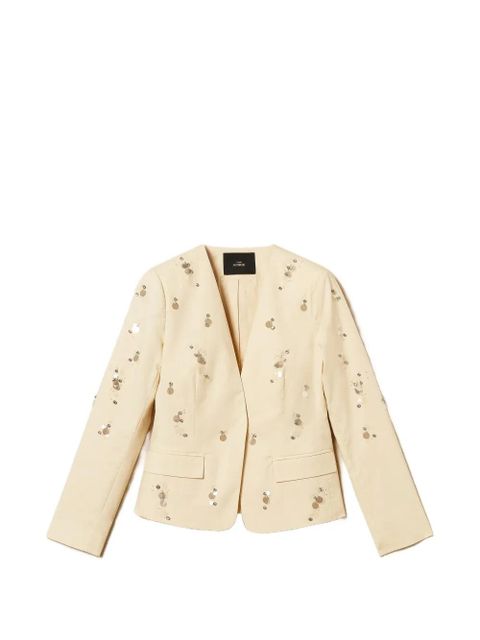 TWINSET sequin-embellished blazer - Neutrals - zdjęcie produktu nr 1