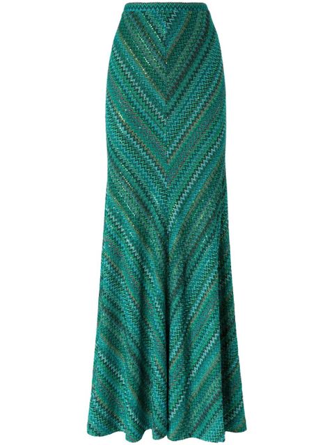 Missoni Zigzag maxi skirt - Green