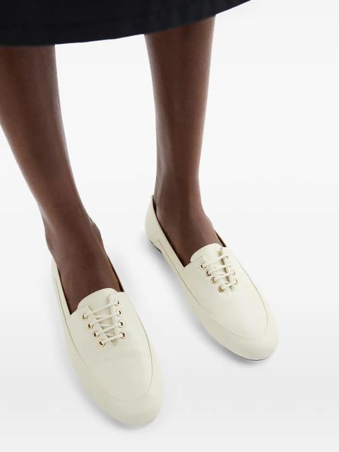 Jil Sander round-toe leather Oxford shoes - Neutrals