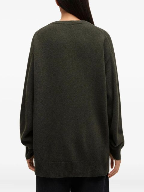 GANNI cherry graphic sweater - Green