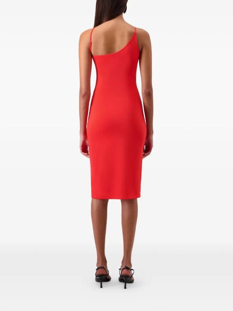 Coperni C-Logo one-shoulder dress - Red