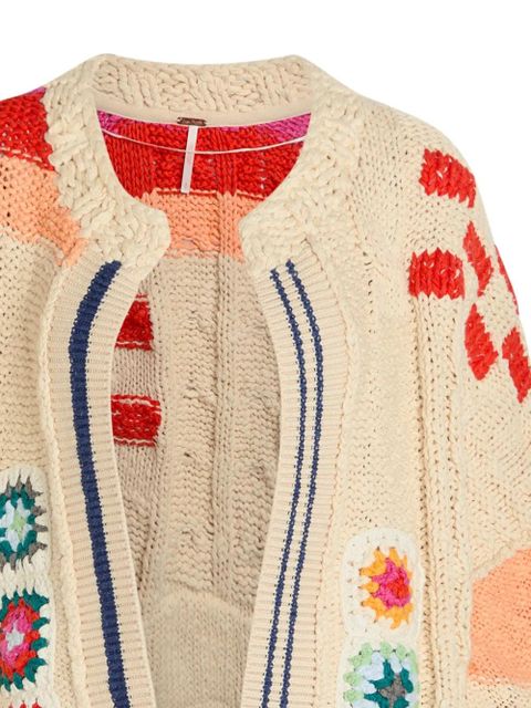 Free People stripe-detail cardigan - Neutrals - zdjęcie produktu nr 2