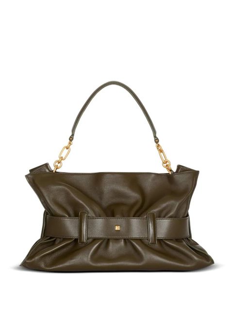 Balmain medium Anthem leather shoulder bag - Green