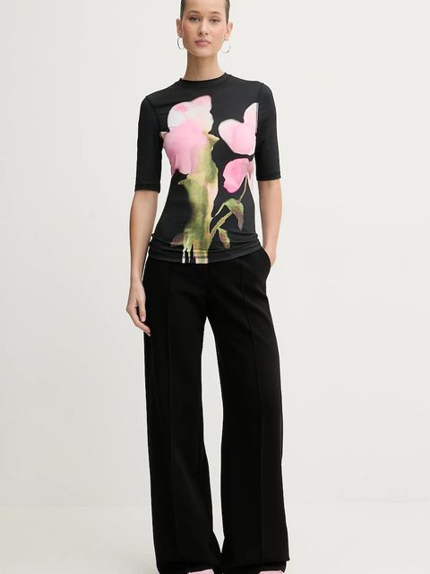 Stine Goya t-shirt damski kolor czarny SG-AW25-T071-2244