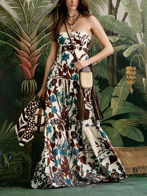 Johanna Ortiz Simbólico floral-pattern maxi dress - Neutrals