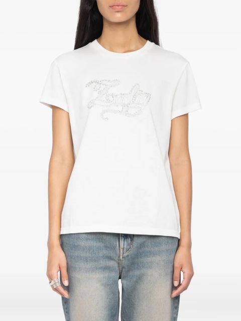 Zadig&Voltaire crystal-embellished logo T-shirt - White