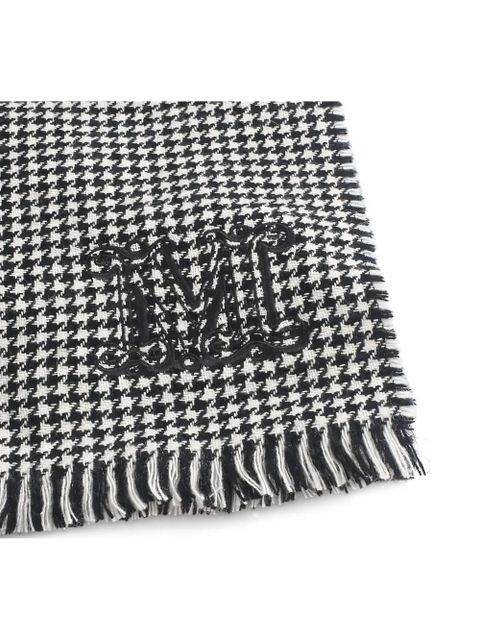 Max Mara houndstooth fringed scarf - Black - zdjęcie produktu nr 2