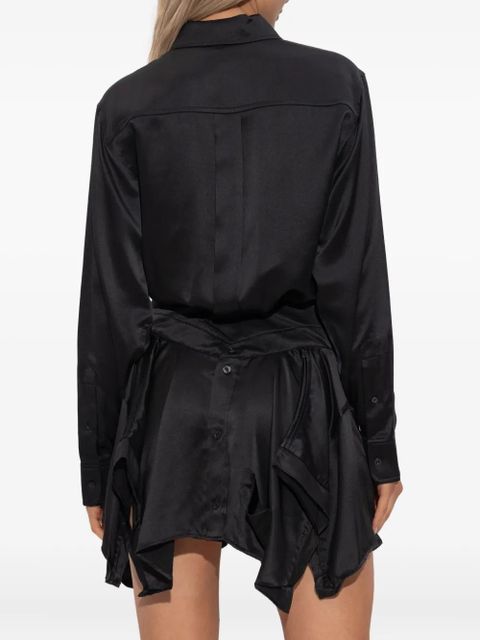Alexander Wang button-down asymmetrical mini dress - Black
