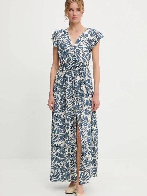 Answear.LAB sukienka kolor niebieski maxi rozkloszowana - zdjęcie produktu nr 2