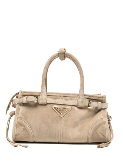 Prada buckle suede tote bag - Neutrals - zdjęcie produktu nr 1