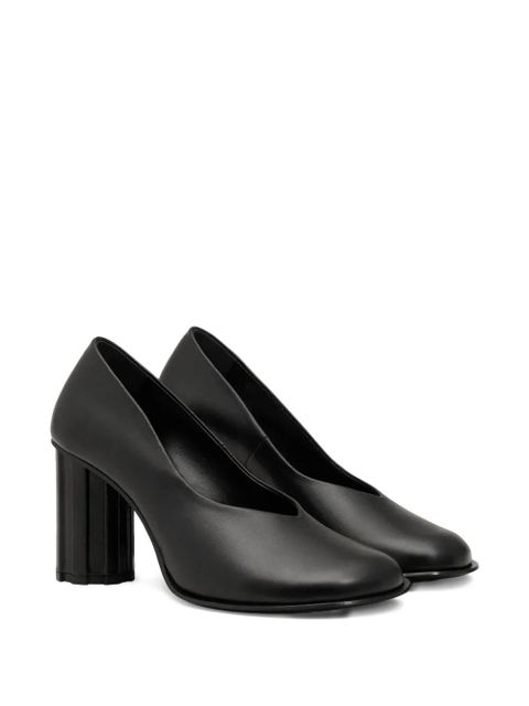 AMI Paris 60mm Piano anatomical-toe leather pumps - Black